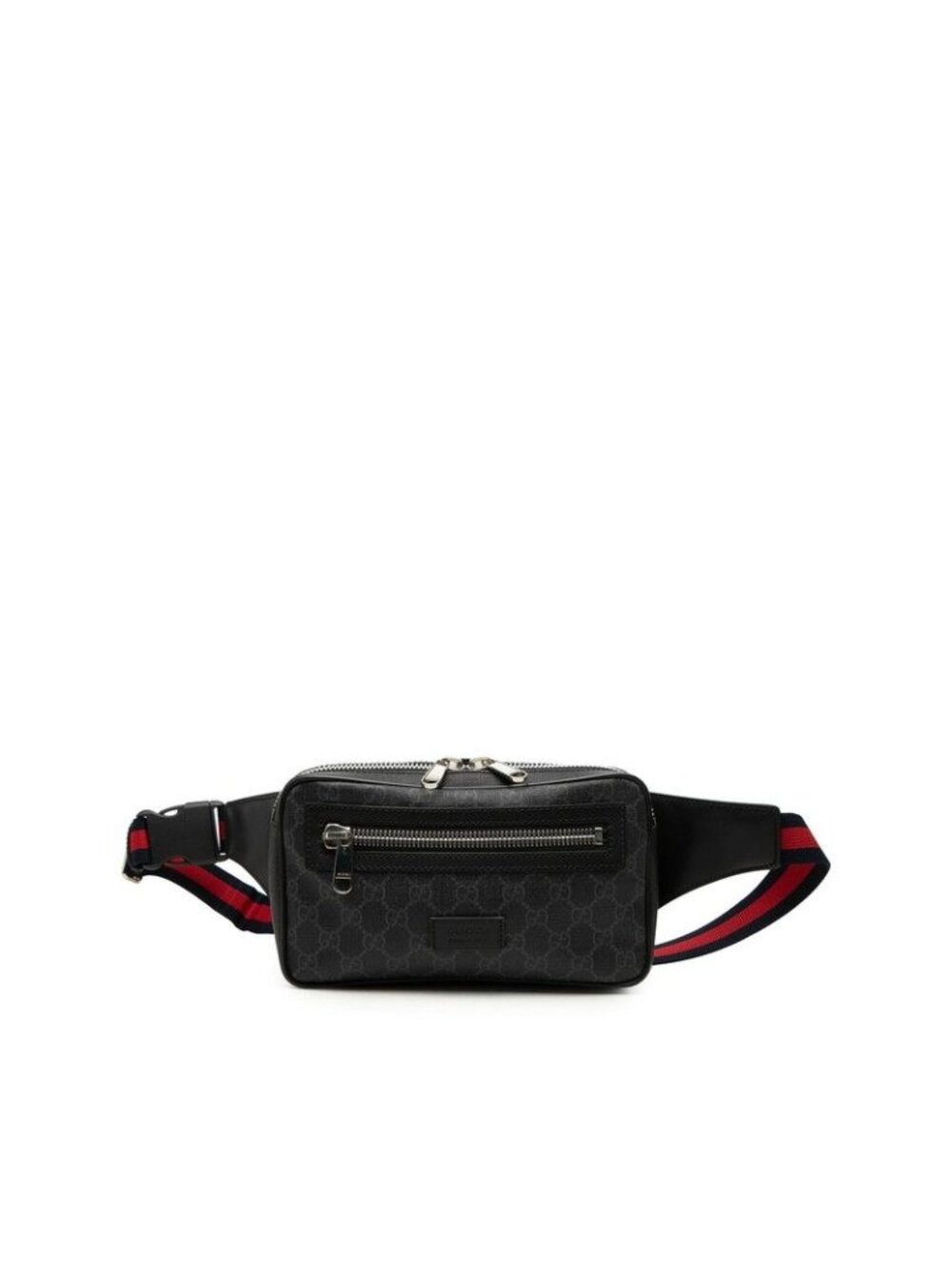 Gucci GG Supreme Sherry Line Belt Bag Black Leather